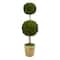 4ft. Boxwood Double Ball Topiary Tree in Planter